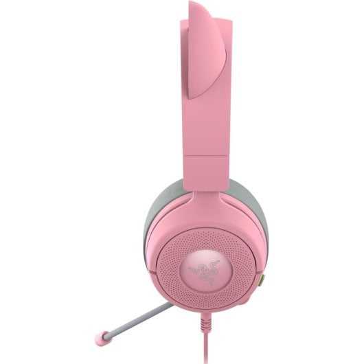 Razer Kraken Kitty V3 X Headset Gaming com Cabo, Orelhas e Microfone Cardioide Quartz
