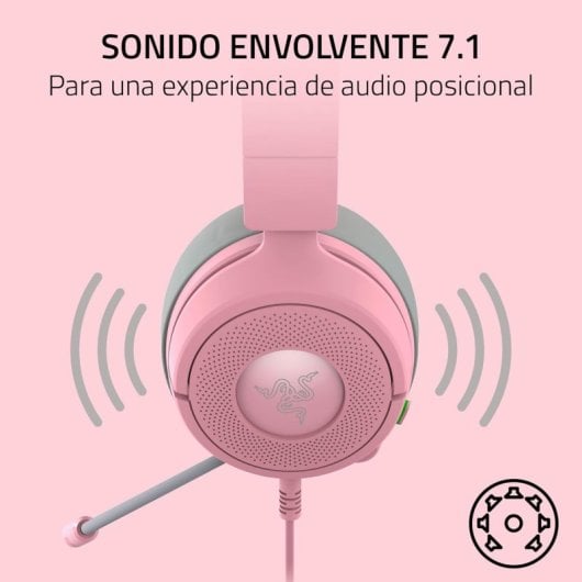 Razer Kraken Kitty V3 X Headset Gaming com Cabo, Orelhas e Microfone Cardioide Quartz