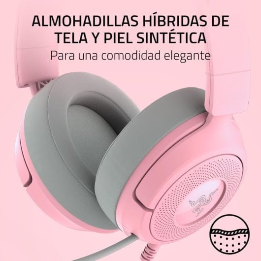 Razer Kraken Kitty V3 X Headset Gaming com Cabo, Orelhas e Microfone Cardioide Quartz