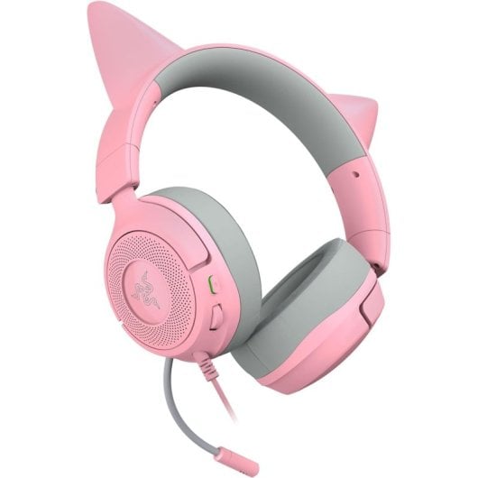 Razer Kraken Kitty V3 X Headset Gaming com Cabo, Orelhas e Microfone Cardioide Quartz
