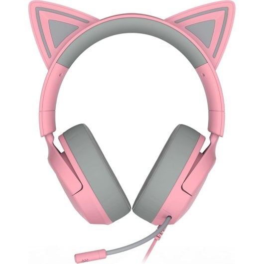 Razer Kraken Kitty V3 X Headset Gaming com Cabo, Orelhas e Microfone Cardioide Quartz