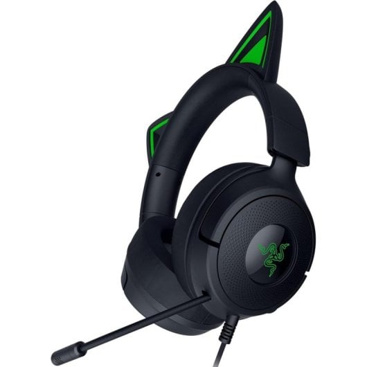 Auriculares Gaming Razer Kraken Kitty V3 X con cable orejas de gatito micrófono cardioide 40 mm negro