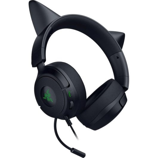 Auriculares Gaming Razer Kraken Kitty V3 X con cable orejas de gatito micrófono cardioide 40 mm negro