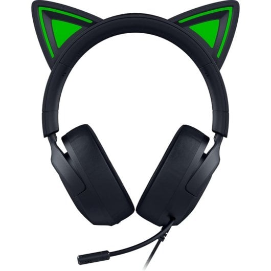 Auriculares Gaming Razer Kraken Kitty V3 X con cable orejas de gatito micrófono cardioide 40 mm negro