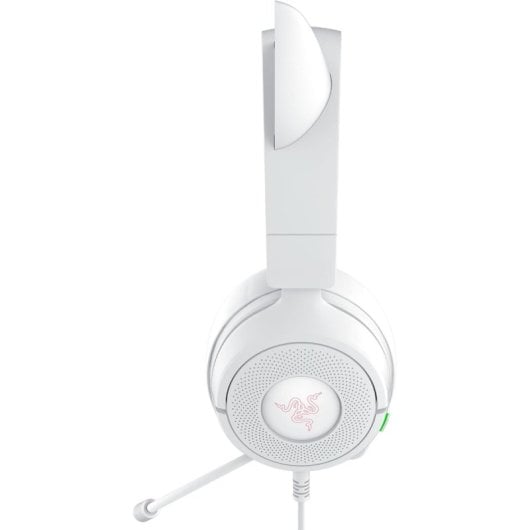 Auriculares Gaming Razer Kraken Kitty V3 X con cable y orejas de gatito, micrófono cardioide, blancos