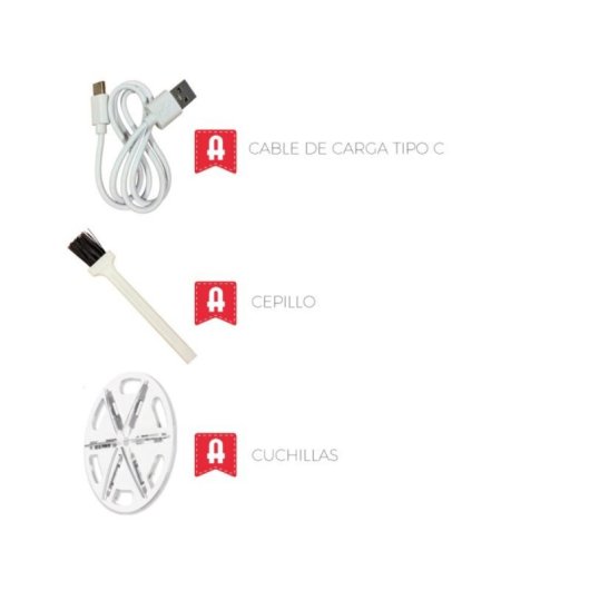 Quitapelusas eléctrico Remov3 3 velocidades, pantalla LED, batería 1200 mAh, USB-C
