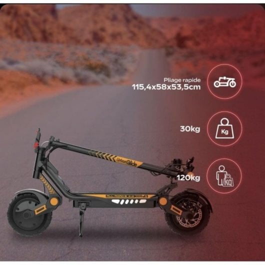 Trottinette électrique AR5Pro 25 km/h 40 km d'autonomie 800W pneus 10" LED XXL