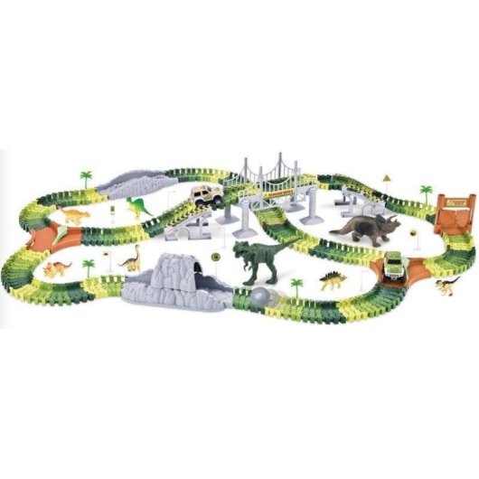 Flexibler Dinosaurier Circuit 240 Teile Storex Modifizierbar mit Autos und Zubehör