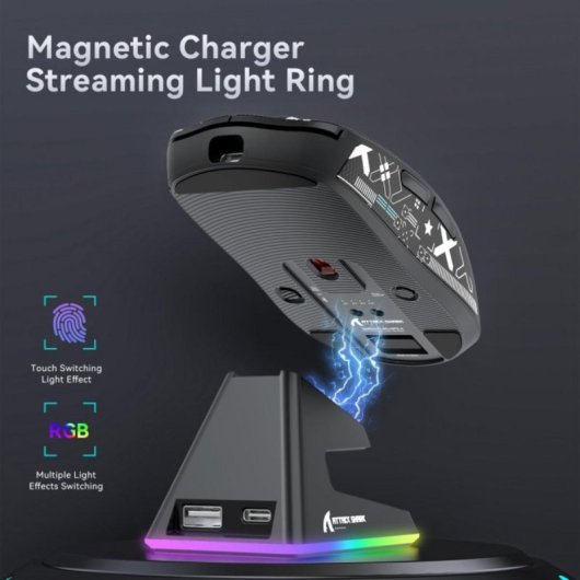 Ratón ultraligero con cable 49 g para gaming