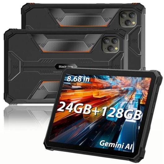 Blackview Active 5 Rugged Tablet Android 15 8,68" Ips 8gb+128gb 6600mah T615 Octa-core + Bluetooth Qwerty Keyboard, schwarz