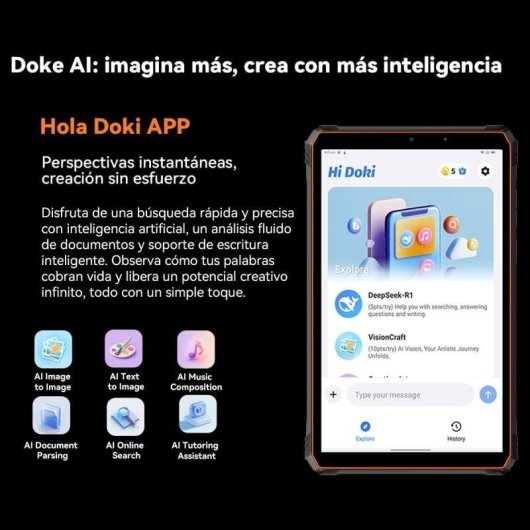 Tablet Blackview Active 5 WiFi + 4G 8,68" 8GB 128GB Naranja