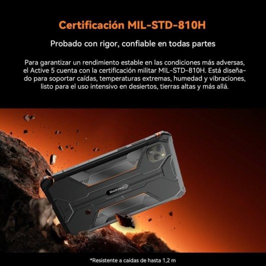 Tablet Blackview Active 5 WiFi + 4G 8,68" 8GB 128GB Naranja