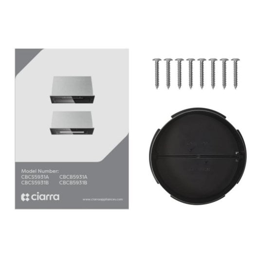 Cappa aspirante da incasso Controllo gestuale 52 cm nero LED e filtri carbone
