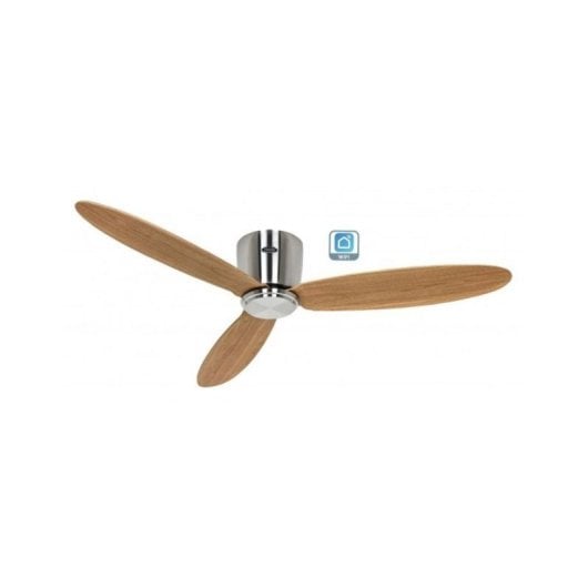 Ventilador de techo DC WiFi Smart Life Ø132 cm mando 6 velocidades roble natural