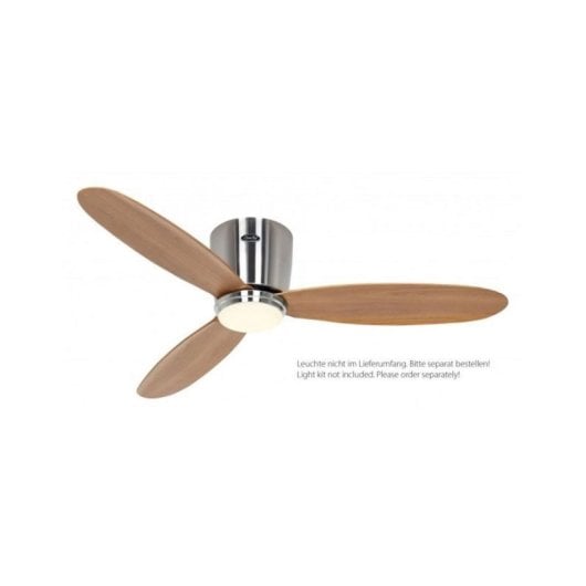 Ventilador de techo DC Wi-Fi Smart Life roble natural Ø112 cm mando 6 velocidades