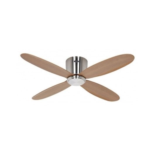 Ventilador de techo DC Wi-Fi Smart Life roble natural Ø112 cm mando 6 velocidades