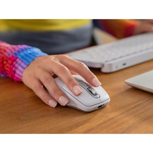 Souris Logitech sans fil 8000 DPI MagSpeed clic discret blanche