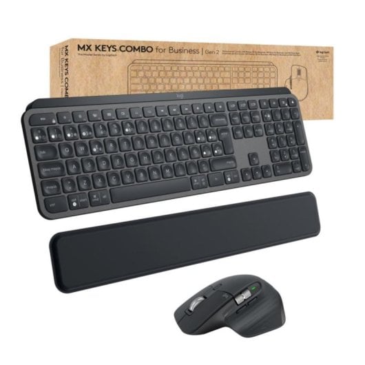 Tastiera a forbice Logitech MX Keys Combo for Business Gen 2 Layout IT retroilluminata LED Bluetooth mouse incluso