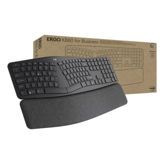 Teclado semimecánico Logitech ERGO K860 Business Layout IT ergonómico inalámbrico grafito