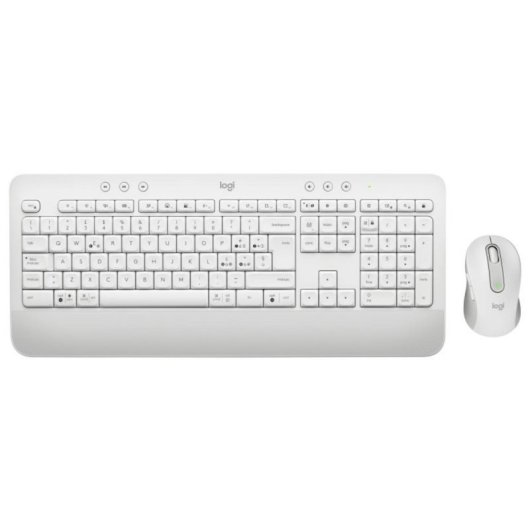 Teclado de membrana Logitech Signature MK650 Layout IT con ratón inalámbrico blanco