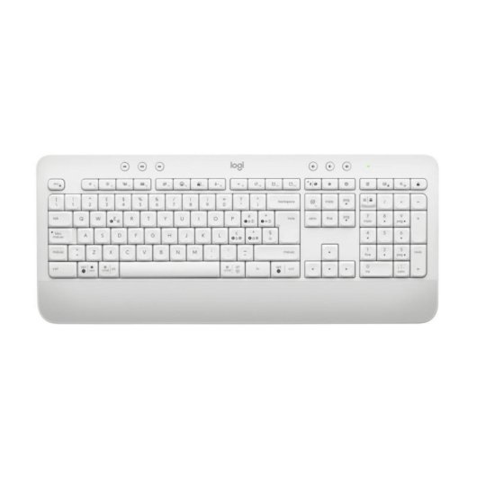 Teclado de membrana Logitech Signature MK650 Layout IT con ratón inalámbrico blanco