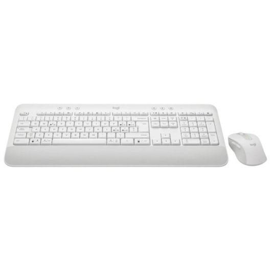 Teclado de membrana Logitech Signature MK650 Layout IT con ratón inalámbrico blanco