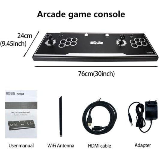 Unico FUN R1 Arcade Stick Retro com 44 Jogos SNK, HDMI, AV e Duplo Joystick