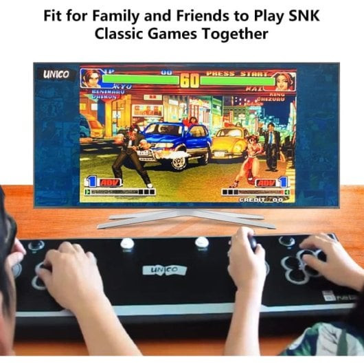 Unico FUN R1 Arcade Stick Retro com 44 Jogos SNK, HDMI, AV e Duplo Joystick
