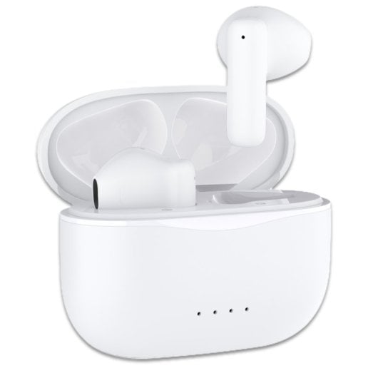 PcCom Essential Start Auriculares Bluetooth 6.0 TWS Brancos