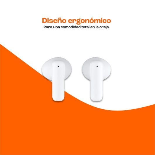 PcCom Essential Start Auriculares Bluetooth 6.0 TWS Brancos