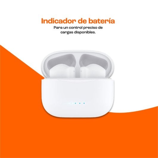 PcCom Essential Start Auriculares Bluetooth 6.0 TWS Brancos