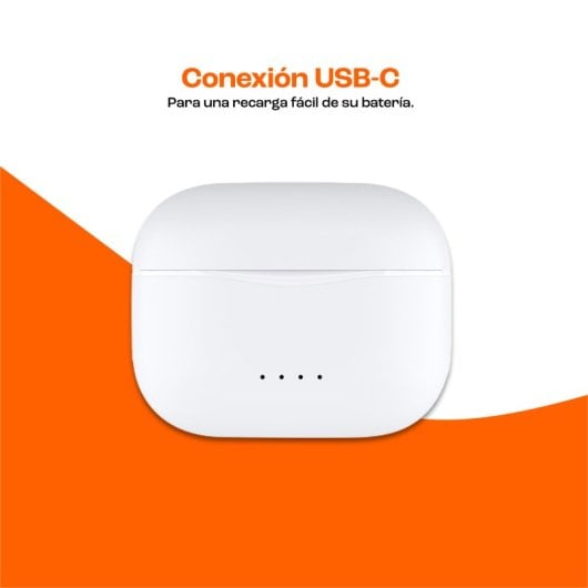 PcCom Essential Start Auriculares Bluetooth 6.0 TWS Brancos