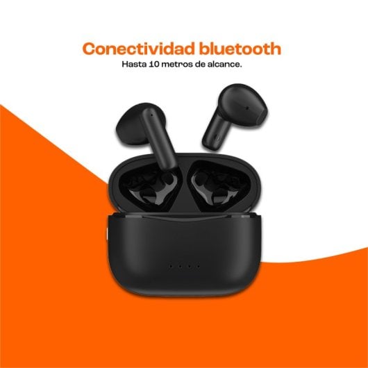 PcCom Essential Start Auriculares Bluetooth 6.0 TWS Pretos