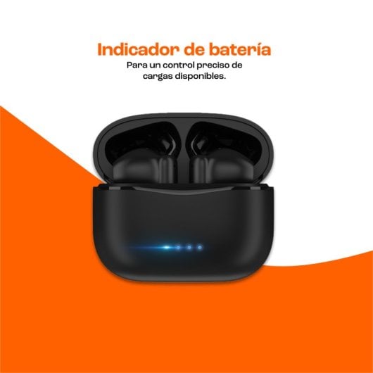 PcCom Essential Start Auriculares Bluetooth 6.0 TWS Pretos