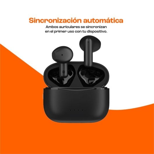 PcCom Essential Start Auriculares Bluetooth 6.0 TWS Pretos