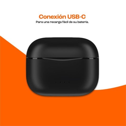 PcCom Essential Start Auriculares Bluetooth 6.0 TWS Pretos