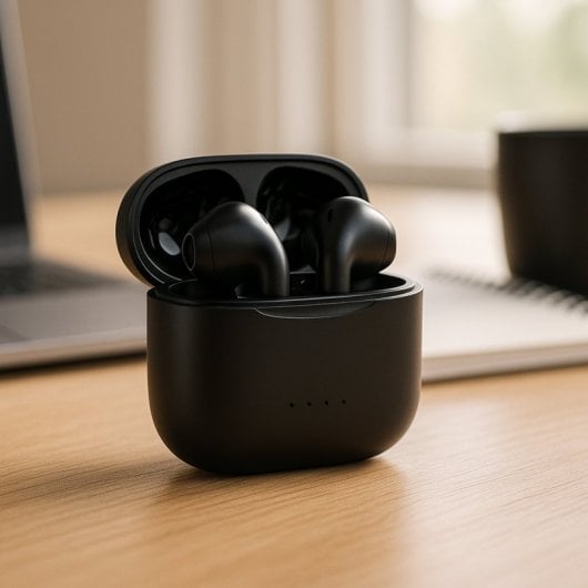 PcCom Essential Start Auriculares Bluetooth 6.0 TWS Pretos