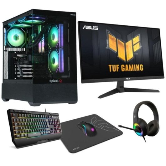 Epical-Q Pack Gaming Epic117 AMD Ryzen 7 9700X 32GB 1TB SSD RTX 5070 Monitor 27" Accesorios Gaming