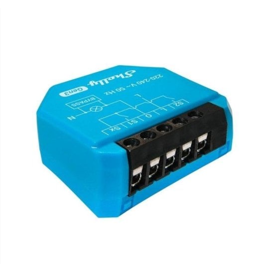 Relais Wi-Fi Shelly 1L Gen3 Contrôle de l’éclairage, Encastrable, Protection surchauffe