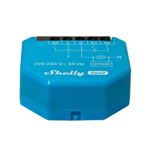 Relais Wi-Fi Shelly 1L Gen3 Contrôle de l’éclairage, Encastrable, Protection surchauffe