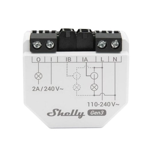 Medidor de energía Shelly EM Gen3 dos canales Wi-Fi contactor almacenamiento interno