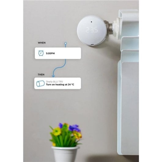 Cabezal Termostático Inteligente Shelly BLU TRV Bluetooth Control Preciso Boost