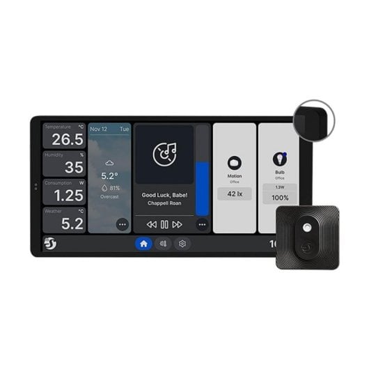 Pantalla inteligente Shelly Wall Display X2 Black 6.95" Wi-Fi Bluetooth sensores integrados