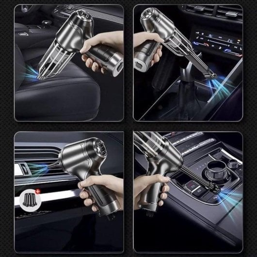 Aspirador de Mão sem Fio Dam Electronics 120W Filtro HEPA Compacto 400ml Acessórios