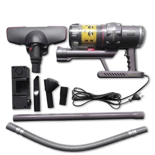 Aspiradora escoba con cable 2000W succión ciclónica 5 niveles filtrado accesorios pared
