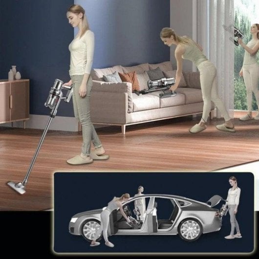 Aspirador sem Fio Dam Electronics 2000W 45min Filtro 5 Níveis Acessórios 1,2L