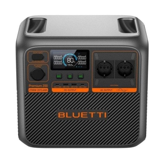 Station d’énergie BLUETTI Elite Premium 200 V2 2073,6Wh 7 ports Batterie LiFePO4 Gestion AI-BMS TurboBoost Entrées solaires