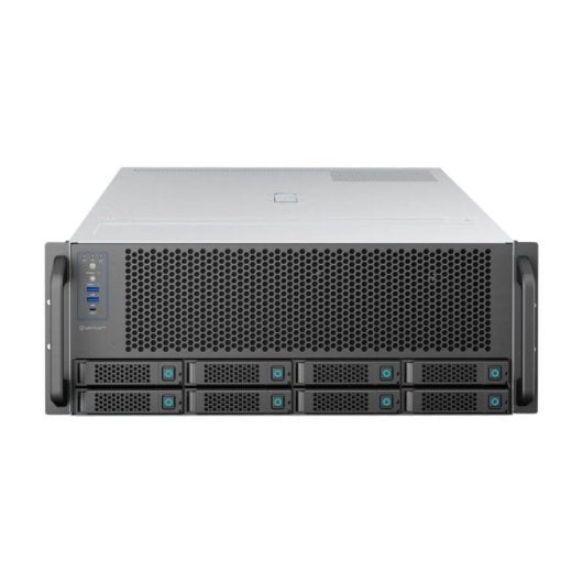 Chasis servidor UNYKAch UK 4014 4U Rack 8 bahías Hot Swap 4 GPU SGCC Negro/Plata