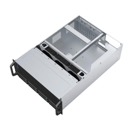 Chasis servidor UNYKAch UK 4014 4U Rack 8 bahías Hot Swap 4 GPU SGCC Negro/Plata