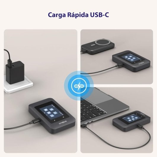 Strong 4G+MIFI900D Router Portátil LTE WiFi 5 Dual Band 867Mbit/s com Ecrã e Bateria 2500mAh